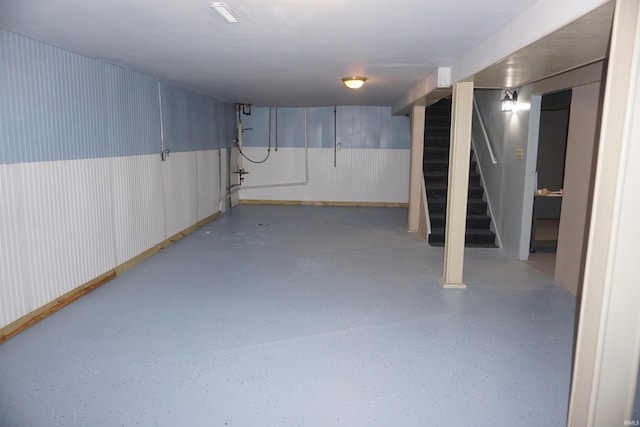 view of basement