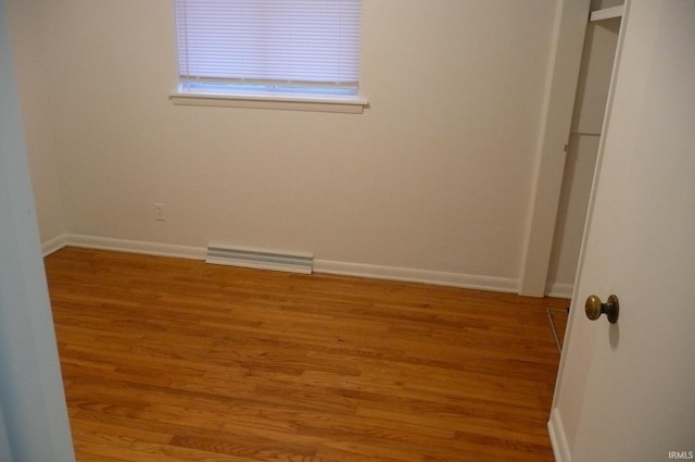 unfurnished bedroom featuring light hardwood / wood-style floors