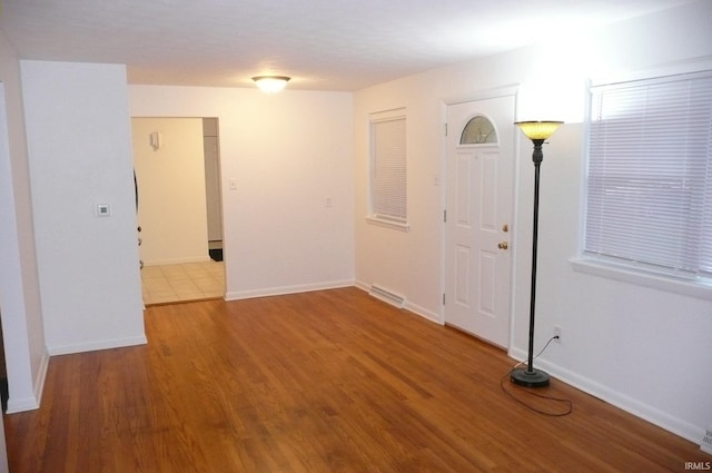 entryway featuring hardwood / wood-style flooring