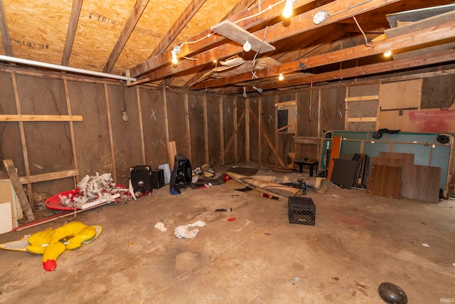 view of basement