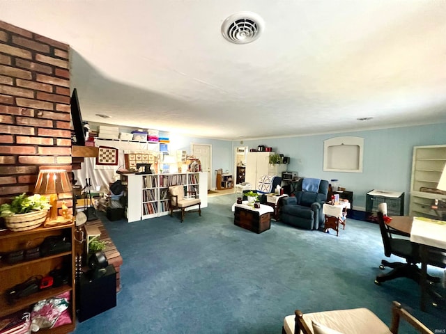 view of carpeted living room