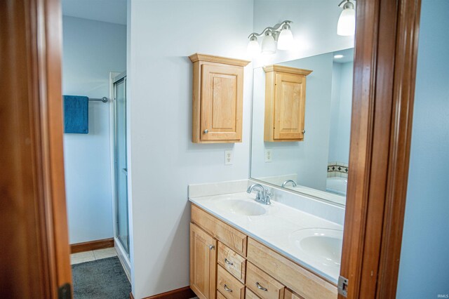 415 W 060 N, Lagrange, IN 46761 - bathroom with double vanity and a shower stall