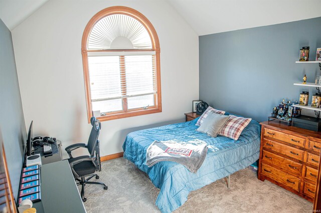 415 W 060 N, Lagrange, IN 46761 - carpeted bedroom featuring lofted ceiling