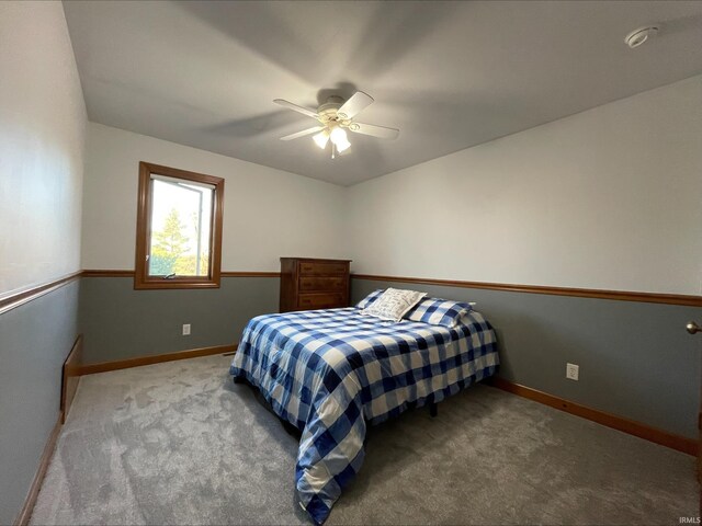 415 W 060 N, Lagrange, IN 46761 - bedroom featuring carpet, baseboards, and ceiling fan