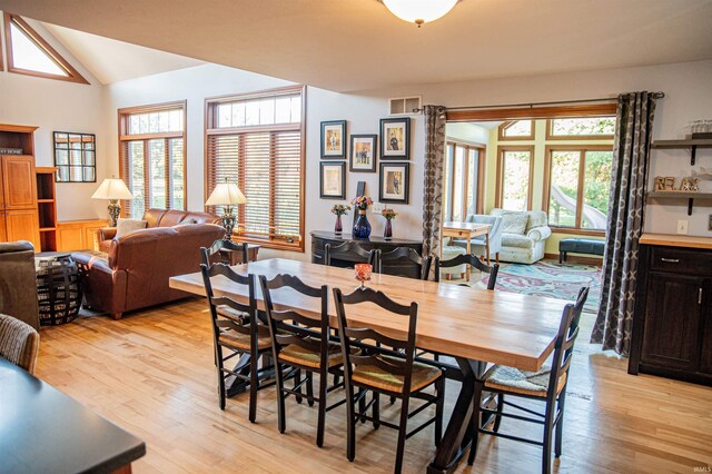 415 W 060 N, Lagrange, IN 46761 - dining space featuring light wood finished floors and lofted ceiling
