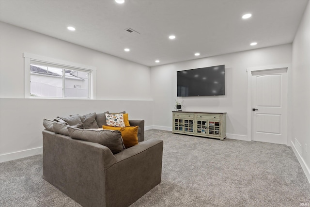 view of carpeted living room