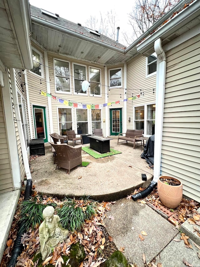 view of patio with an outdoor hangout area