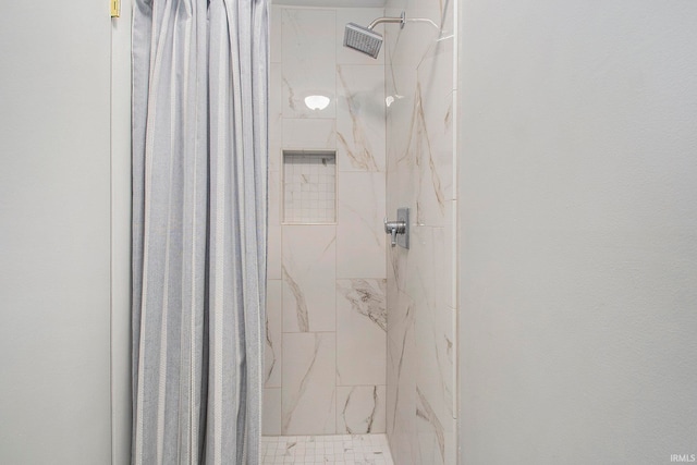 room details with tiled shower