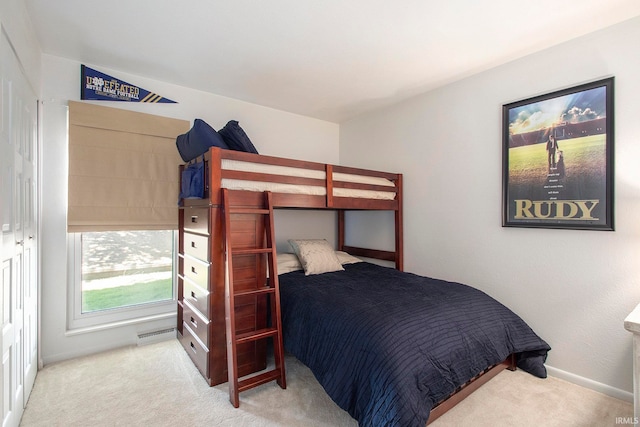 bedroom featuring carpet flooring