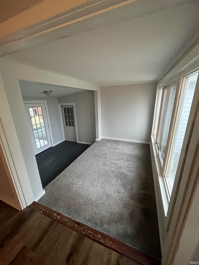 interior space featuring lofted ceiling