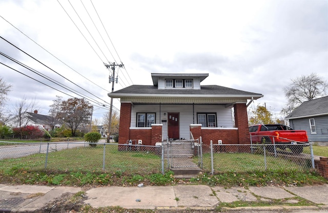 bungalow-style house featuring covered porch