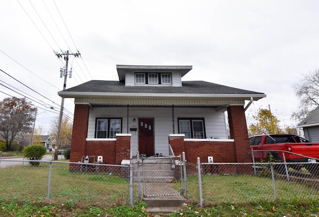 bungalow featuring covered porch