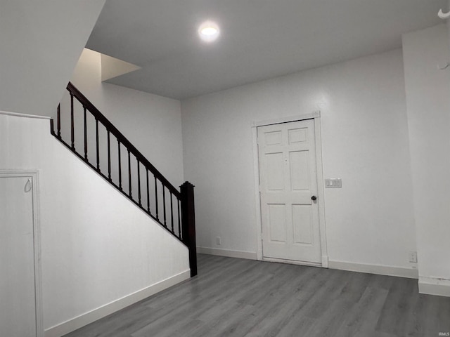 foyer featuring hardwood / wood-style flooring