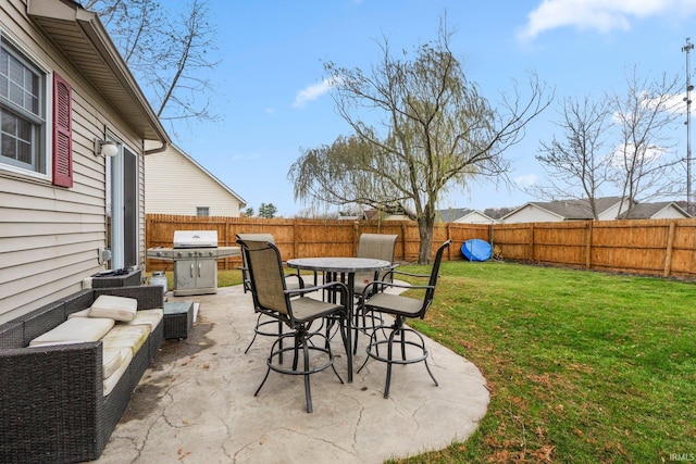 view of patio / terrace with area for grilling