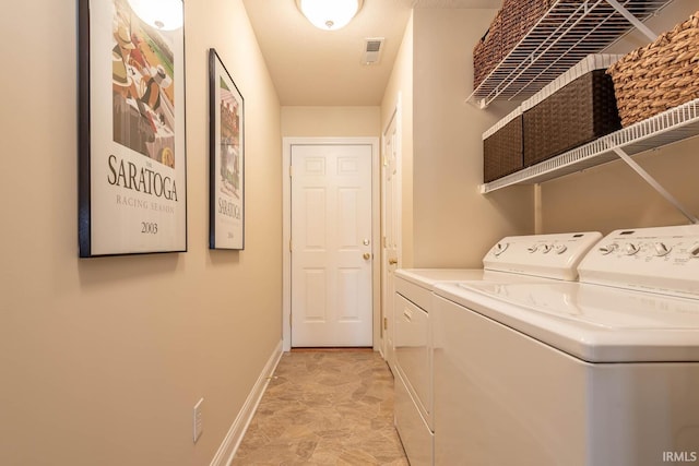 laundry room with washer and clothes dryer