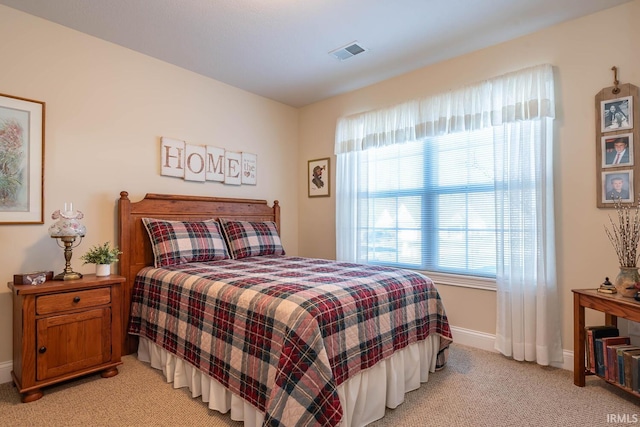 view of carpeted bedroom