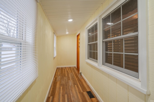 hall featuring hardwood / wood-style floors