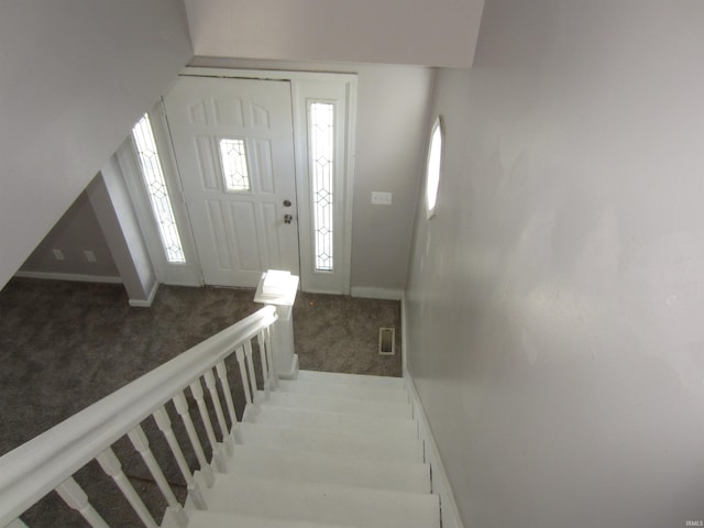 view of carpeted entryway