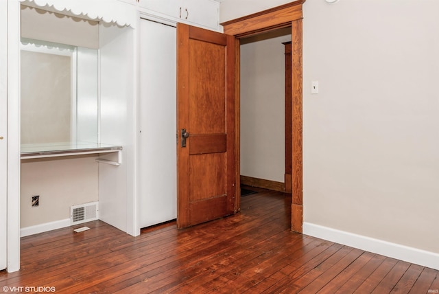 interior space featuring dark hardwood / wood-style flooring