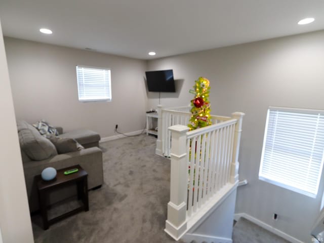 view of carpeted living room