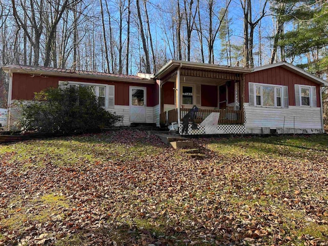 view of front of home with a porch