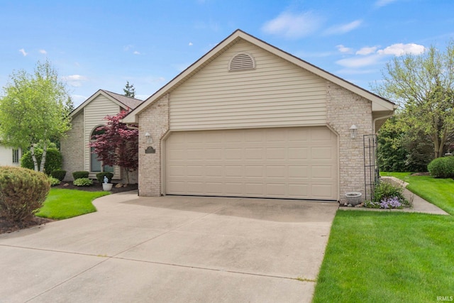 single story home featuring a garage