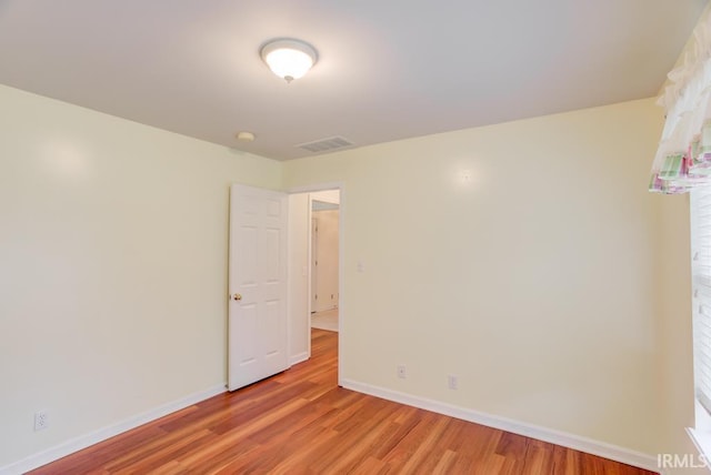 empty room featuring light wood-type flooring