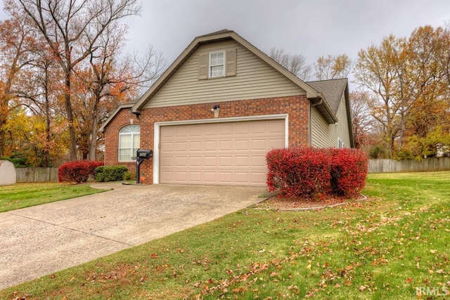 view of side of home featuring a yard