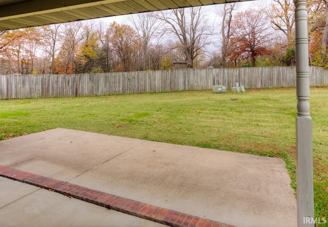 view of yard with a patio