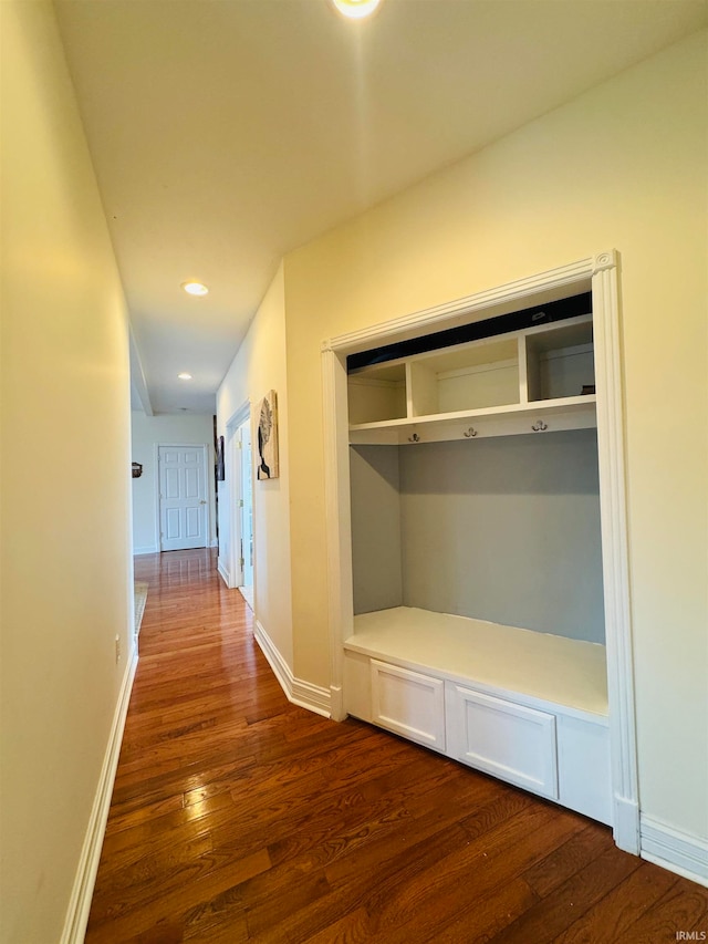 interior space featuring dark wood-type flooring