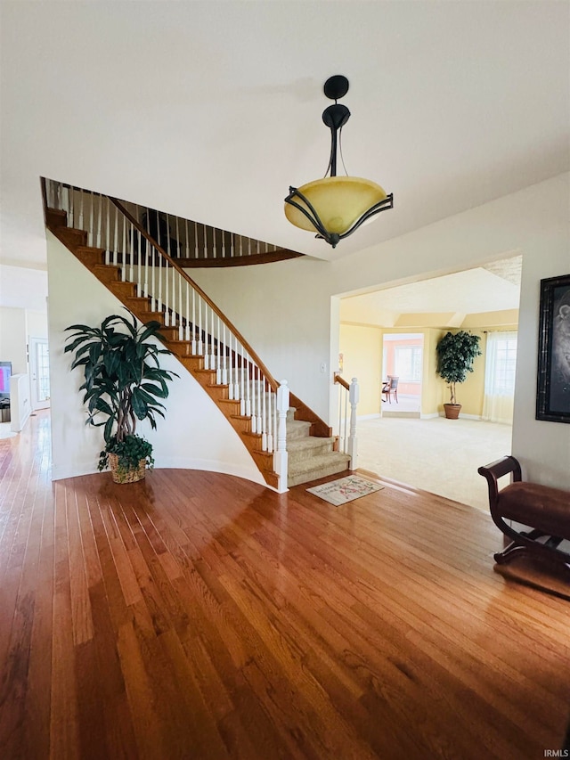 interior space featuring wood-type flooring