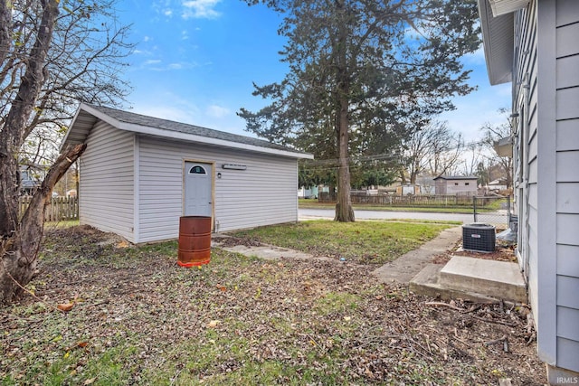 view of yard with central AC