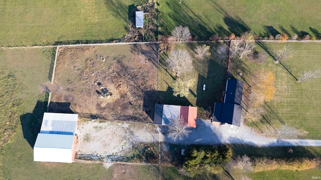 bird's eye view featuring a rural view