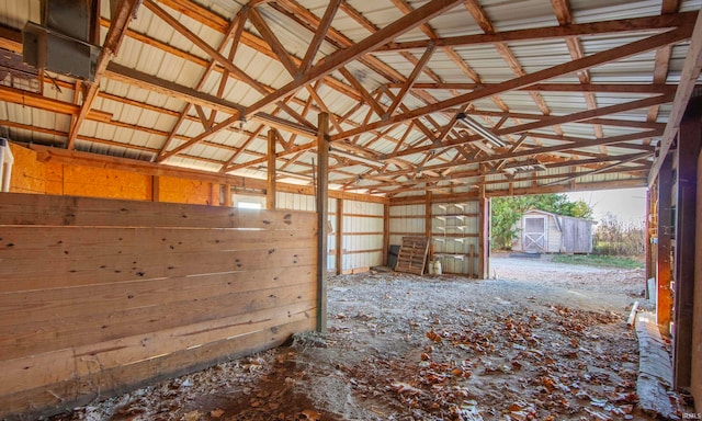 view of horse barn