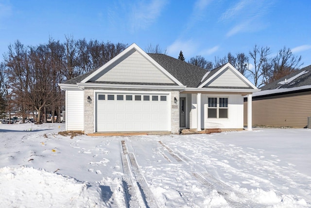 10209 Buckshire Ct, New Haven, IN 46774 - single story home featuring an attached garage and a porch