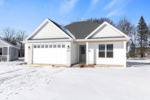 10209 Buckshire Ct, New Haven, IN 46774 - view of front of property with an attached garage and covered porch