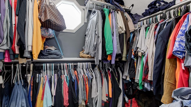 view of walk in closet