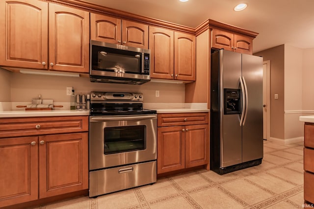 kitchen featuring appliances with stainless steel finishes