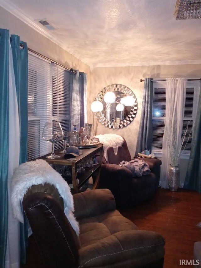 living room featuring hardwood / wood-style floors