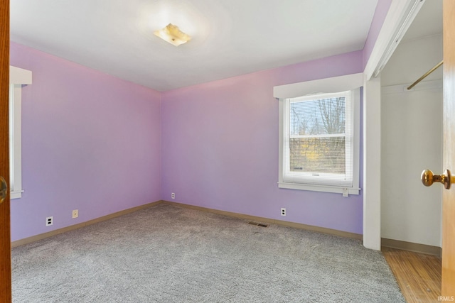 view of carpeted empty room