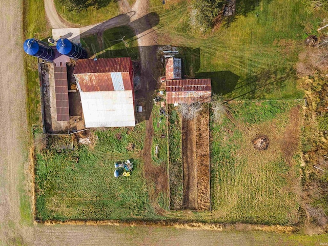 aerial view featuring a rural view