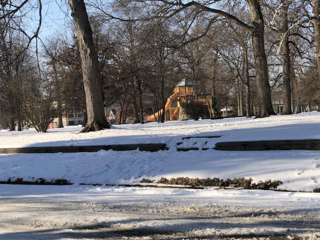 view of snowy yard