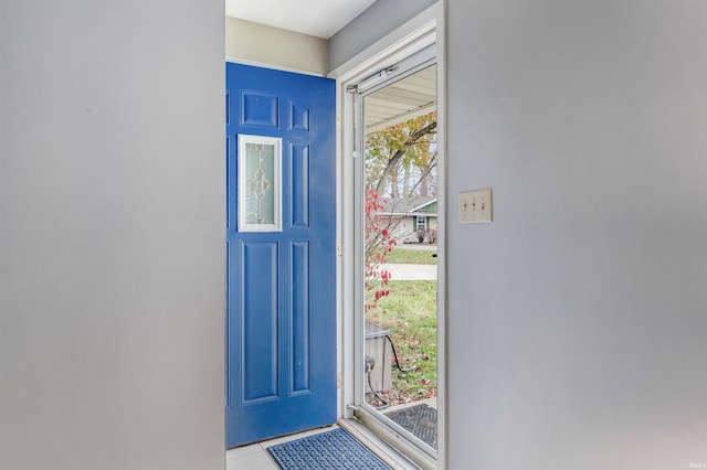 view of tiled entryway