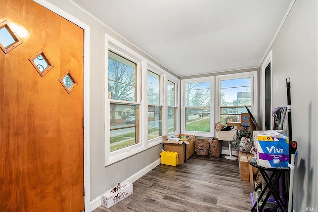 view of sunroom