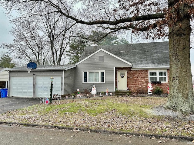 single story home featuring a garage