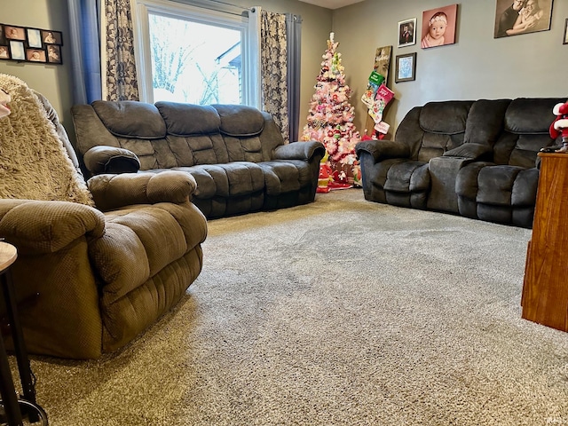 view of carpeted living room