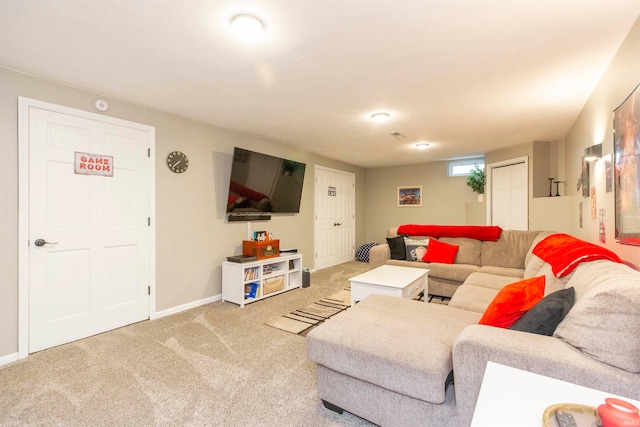 view of carpeted living room