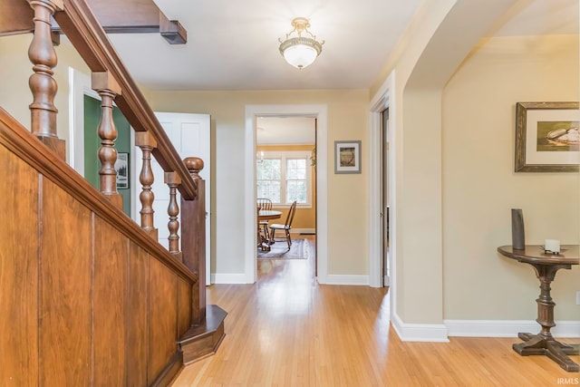 foyer featuring light hardwood / wood-style flooring