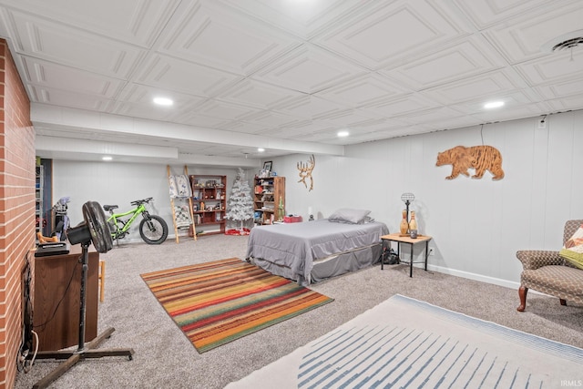 bedroom with carpet flooring