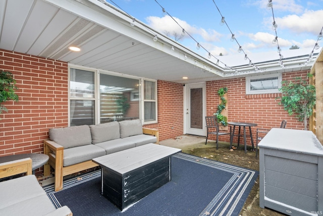 view of patio / terrace with an outdoor hangout area